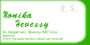 monika hevessy business card